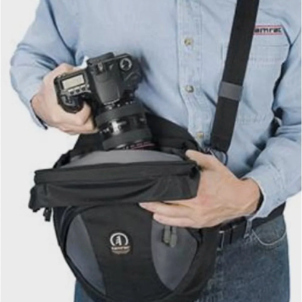 Tamrac Black and Gray Camera Bag SLING carry or CROSSBODY #photography #carryon